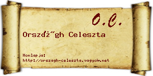 Országh Celeszta névjegykártya