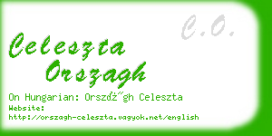 celeszta orszagh business card
